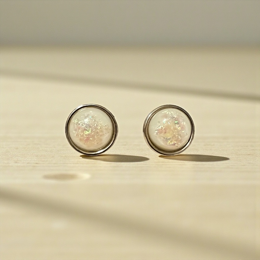 Elegant Australian Opalite Stud Earrings